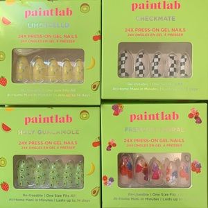 Paintlab lot of four nail art press-on nail sets